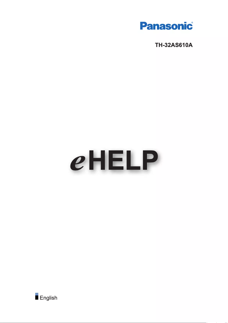 Image de la première page du manuel de l'appareil TH-32AS610A