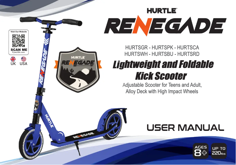 Page 1 de la notice Manuel utilisateur Hurtle Renegade HURTSBU