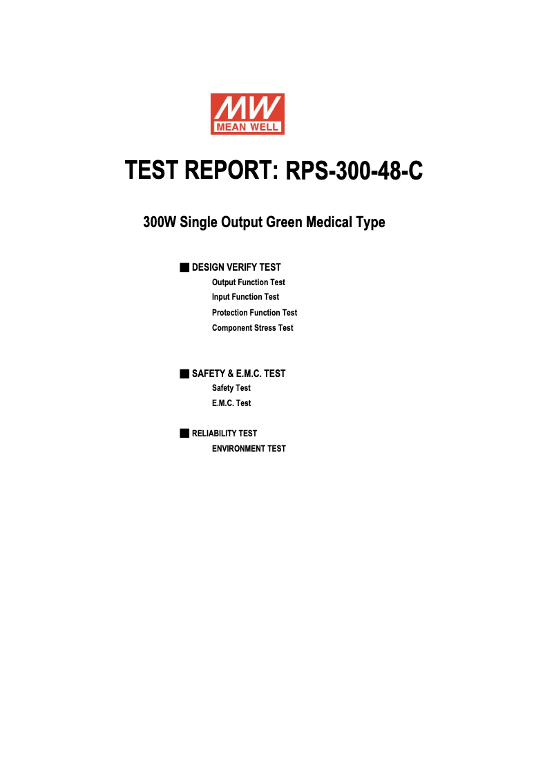Page n°1 - Fiche technique Mean Well RPS-300-48