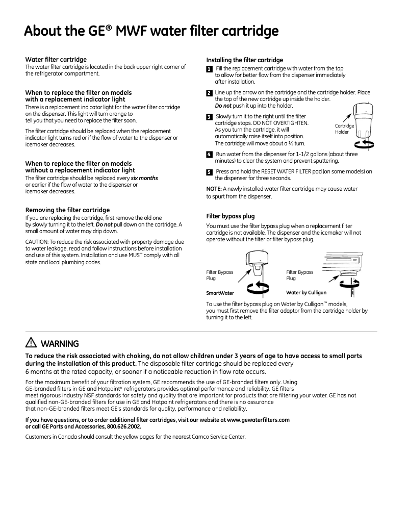Image de la première page du manuel de l'appareil MWF3PK