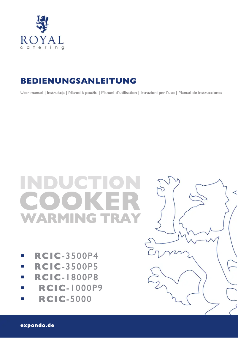 Page 1 de la notice Manuel utilisateur Royal Catering RCIC-5000