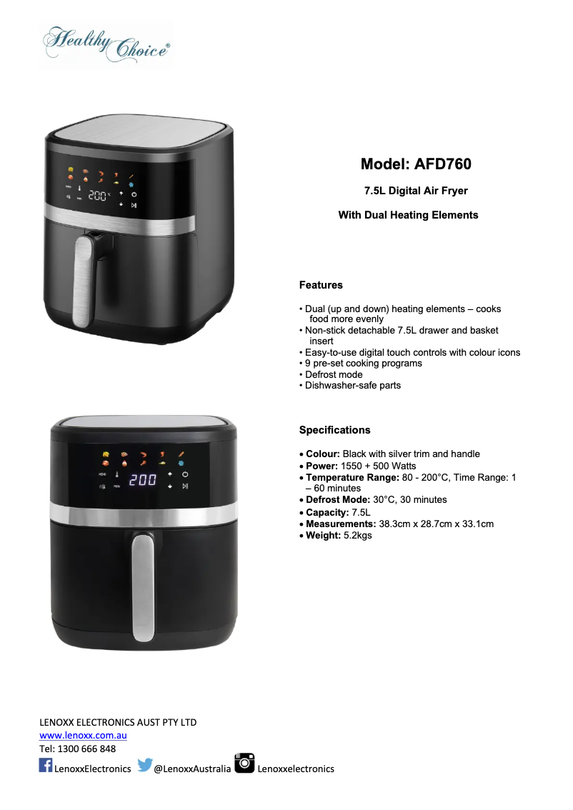 Image de la première page du manuel de l'appareil AFD760