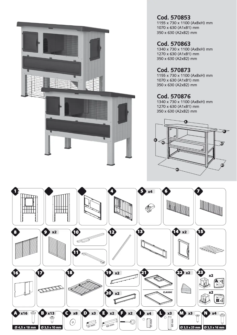 Página 1 del manual Manual de usuario Ferplast Grand Lodge