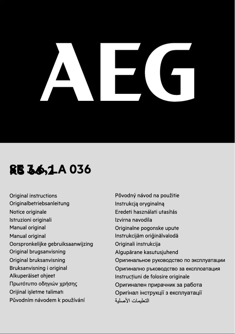 Página 1 del manual Manual de usuario AEG KS 66-2
