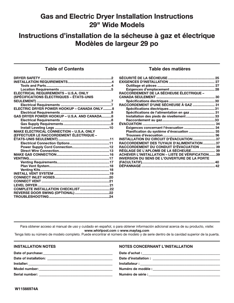 Page n°1 - Manuel utilisateur Amana 4396037RP