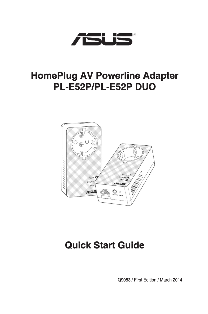 Page n°1 - Manuel utilisateur Asus PL-E52P Duo