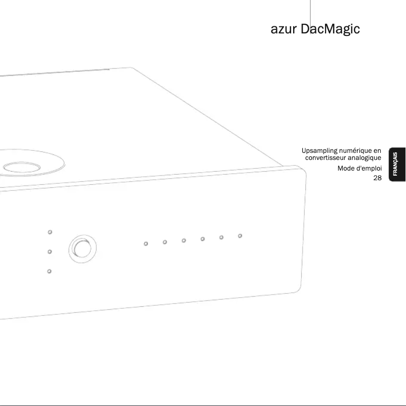 Page 1 de la notice Manuel utilisateur Cambridge DacMagic