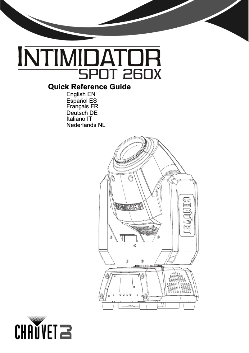 Page n°1 - Manuel utilisateur Chauvet Intimidator Spot 260X