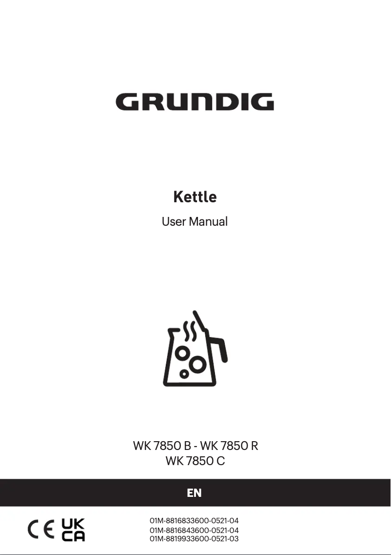Page 1 de la notice Manuel utilisateur Grundig WK7850B