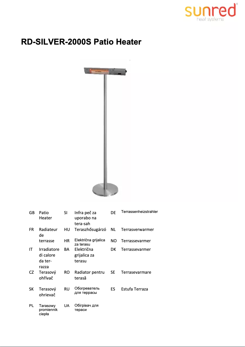 Page 1 de la notice Manuel utilisateur SunRed Royal Diamond Silver 2000