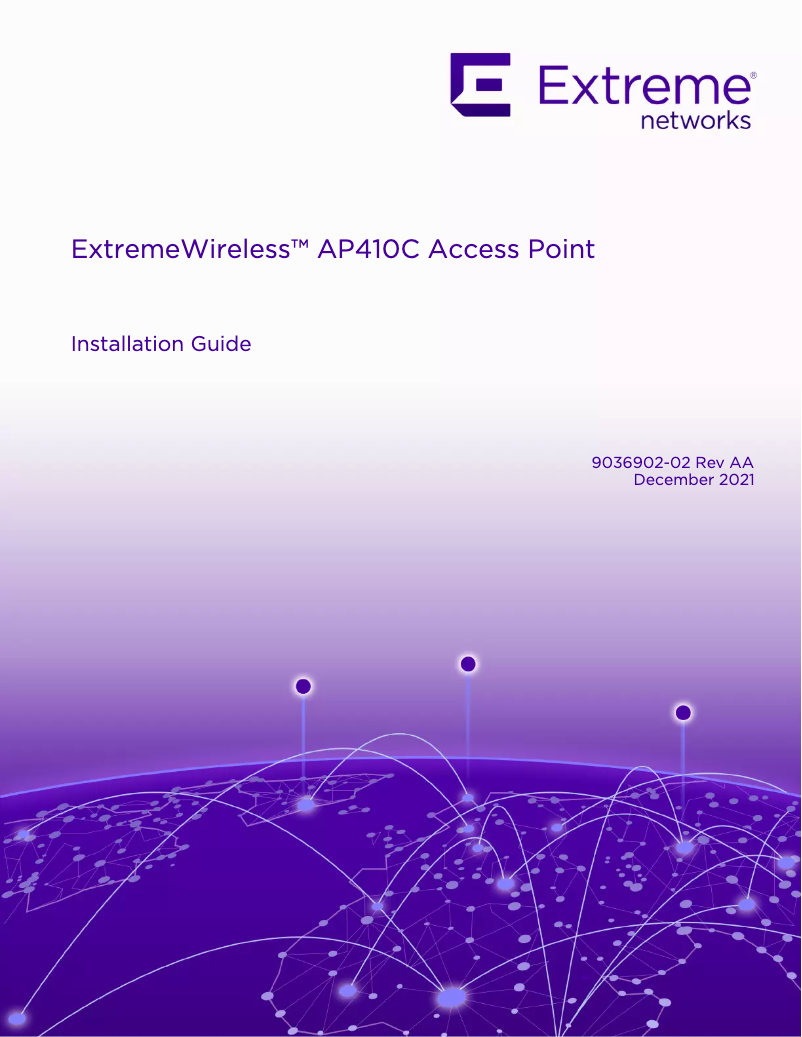 Image de la première page du manuel de l'appareil ExtremeWireless AP410C