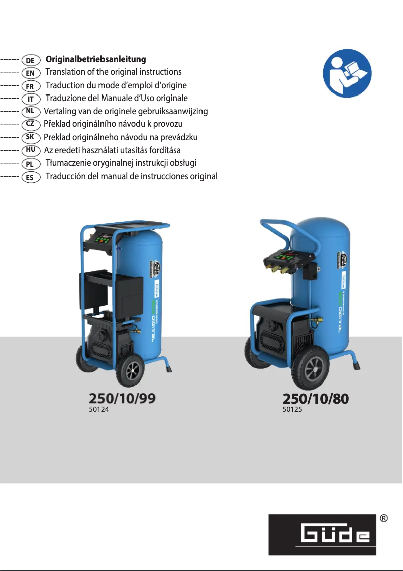 Image de la première page du manuel de l'appareil Kompressor Airpower 250/10 /80 ECO-DIGITAL