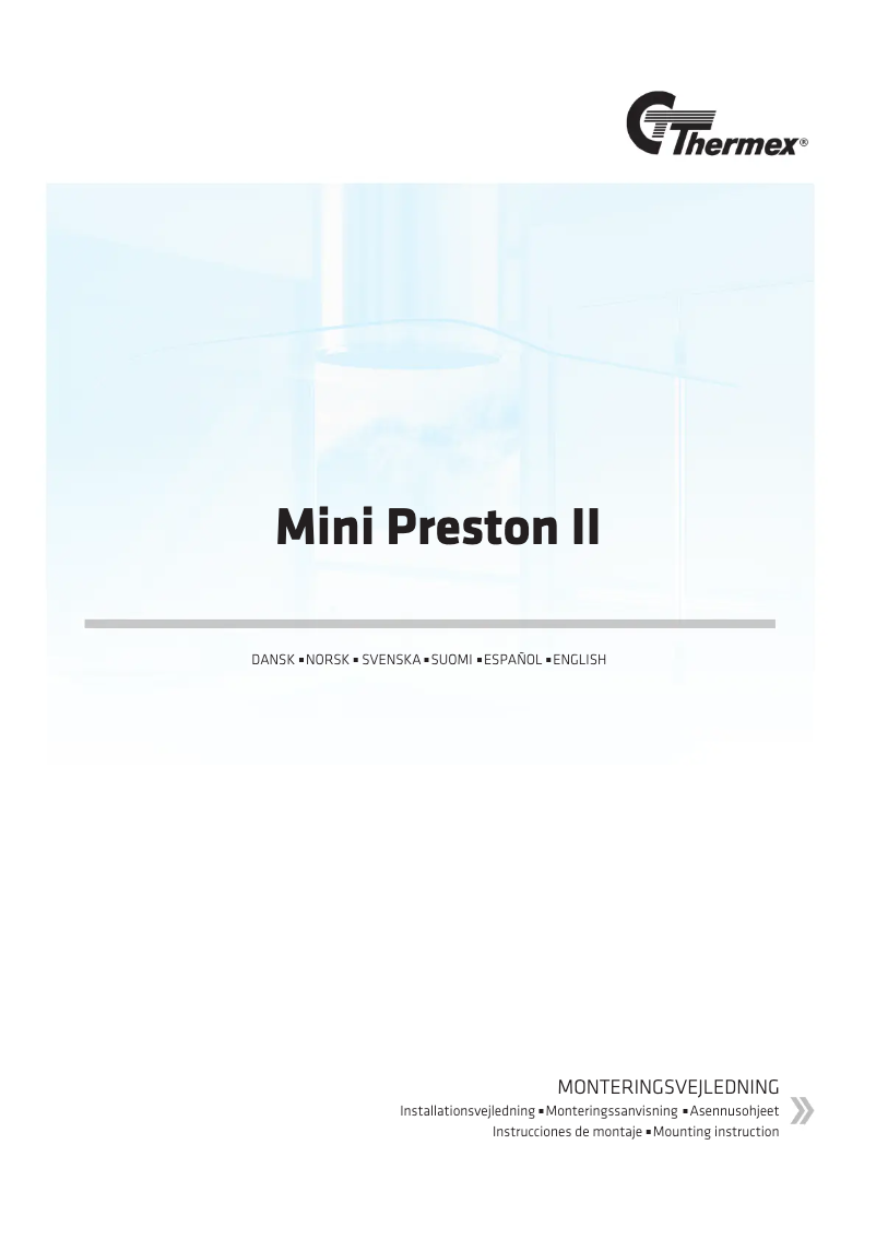 Image de la première page du manuel de l'appareil Mini Preston II
