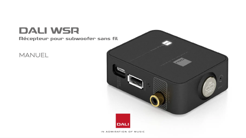 Page 1 de la notice Manuel utilisateur Dali WSR