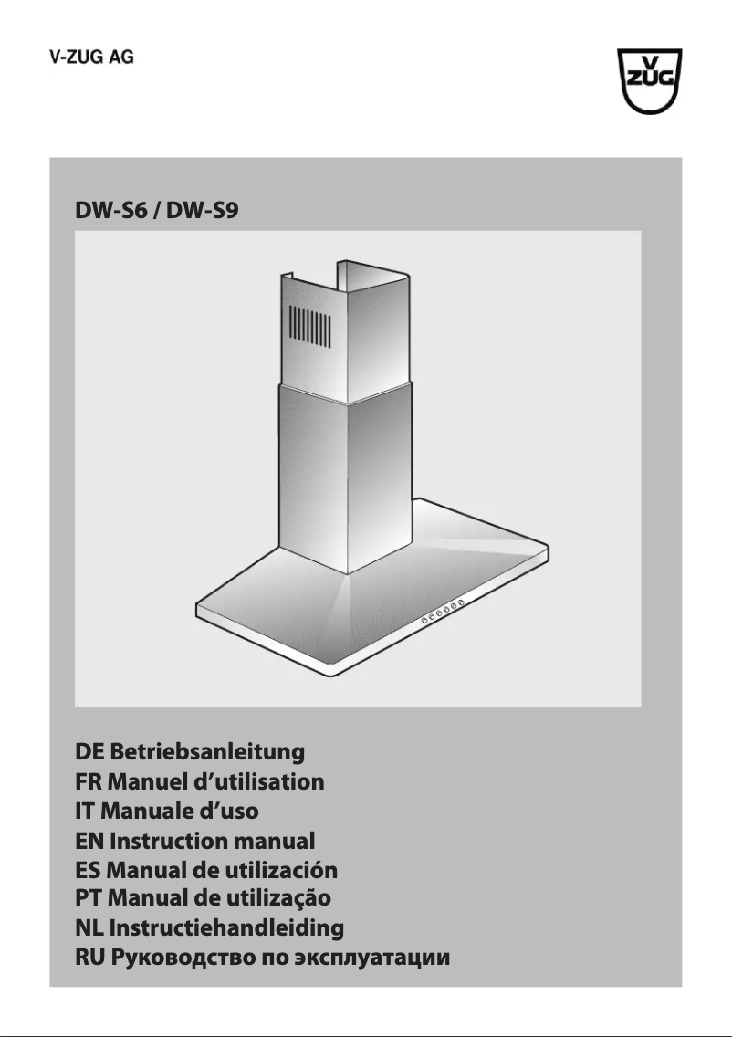 Page 1 de la notice Manuel utilisateur V-Zug DW-S9