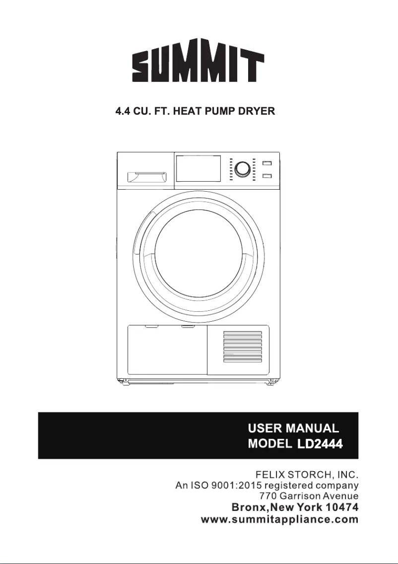 Page 1 de la notice Manuel utilisateur Summit LSWD24