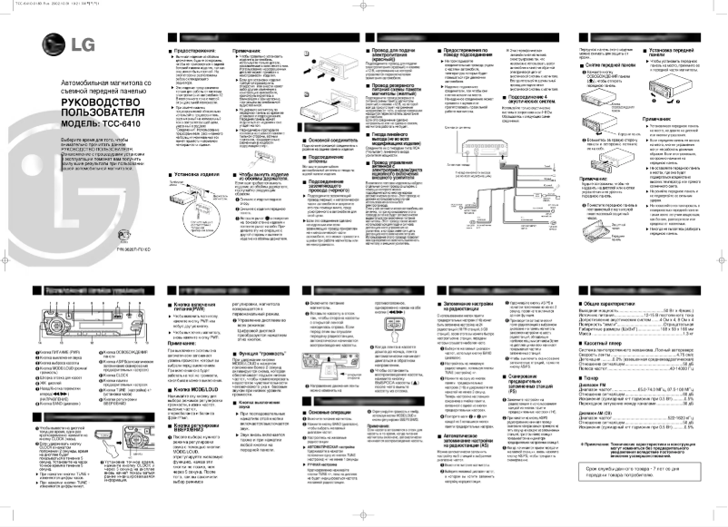 Imagen de la primera página del manual del dispositivo TCC-6410