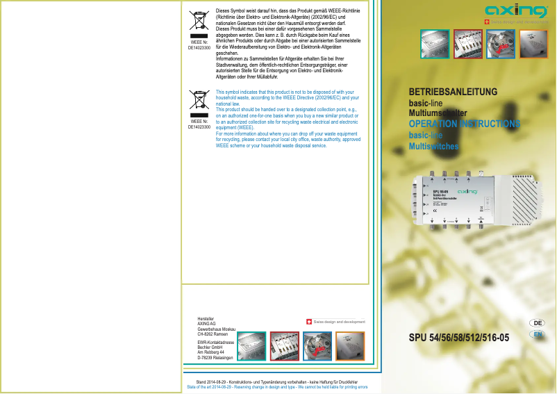 Page n°1 - Manuel utilisateur Axing SPU 512-05