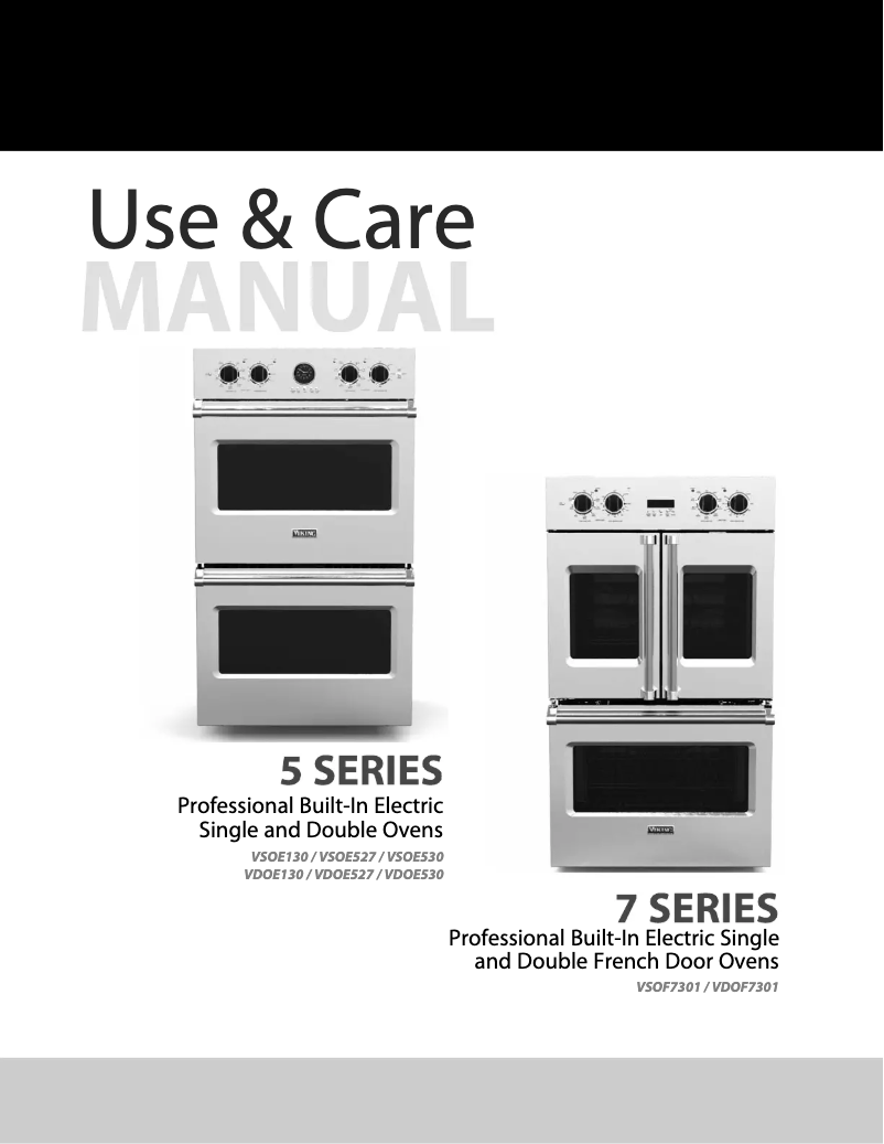 Página 1 del manual Manual de usuario Viking VDOE530BK