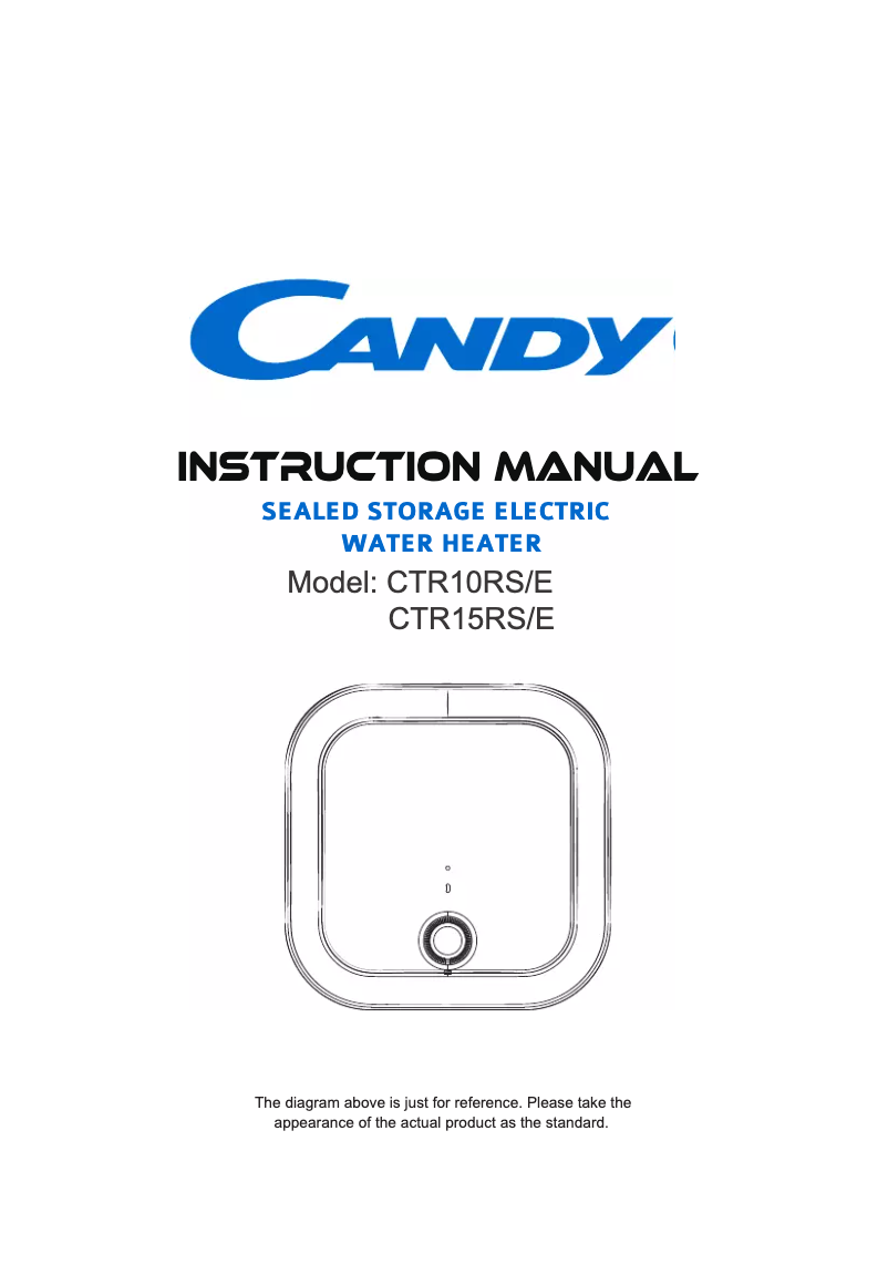 Page 1 de la notice Manuel utilisateur Candy CTR15RS/E
