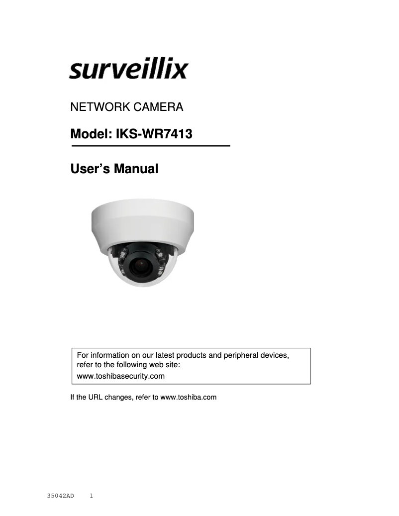 Image de la première page du manuel de l'appareil IKS-WR7413