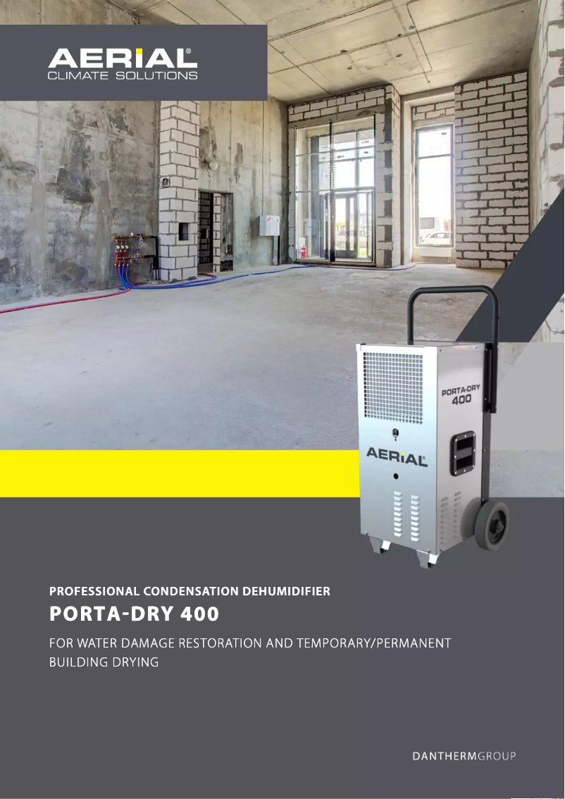 Página 1 del manual Folleto Aerial Porta-Dry 400