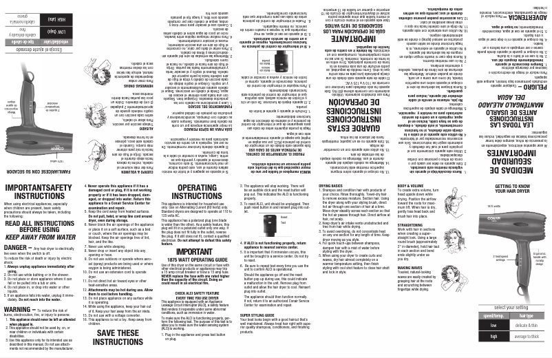 Page 1 de la notice Manuel utilisateur Conair 303XN