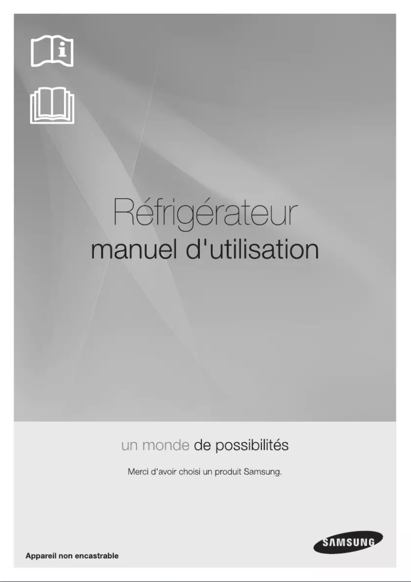 Page 1 de la notice Manuel utilisateur Samsung RT53H6305SL