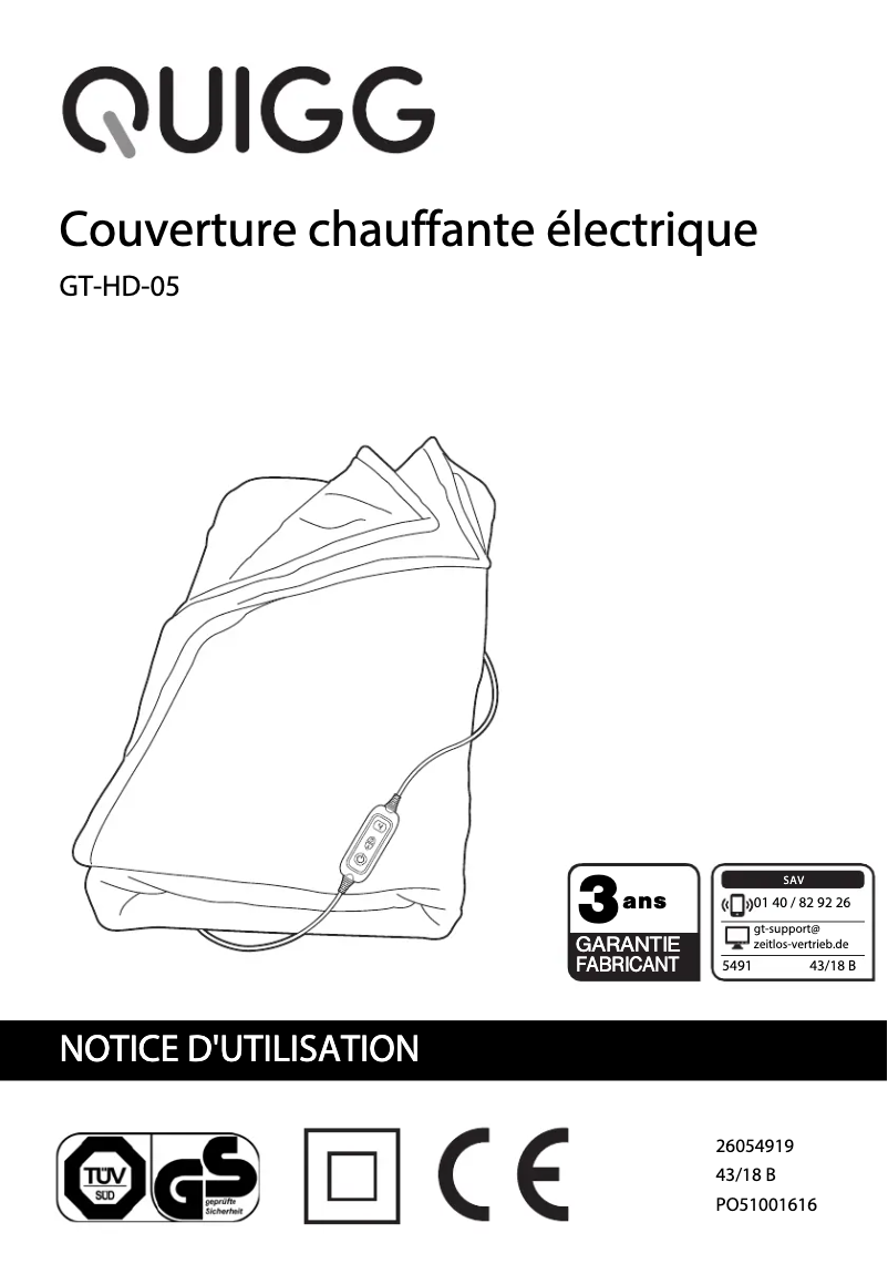 Page n°1 - Manuel utilisateur Quigg GT-HD-05