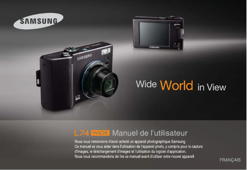 Image de la première page du manuel de l'appareil L74 Wide