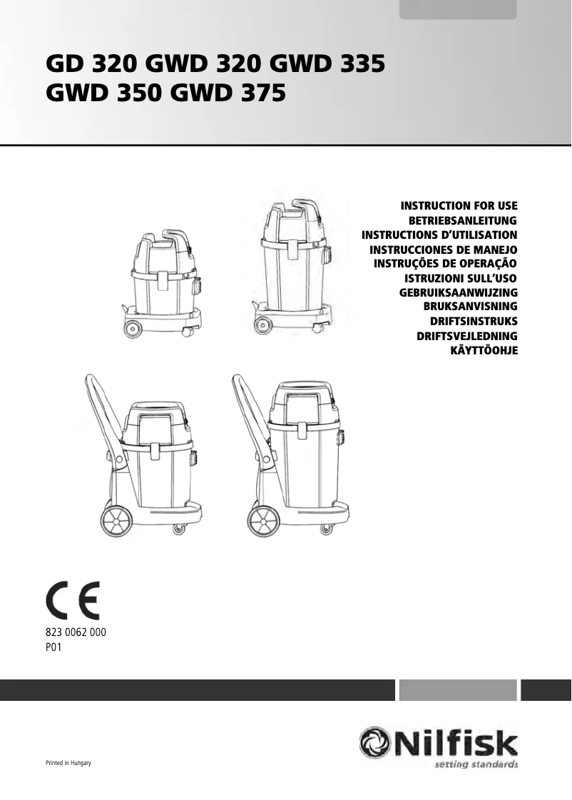 Page n°1 - Manuel utilisateur Nilfisk GWD 320