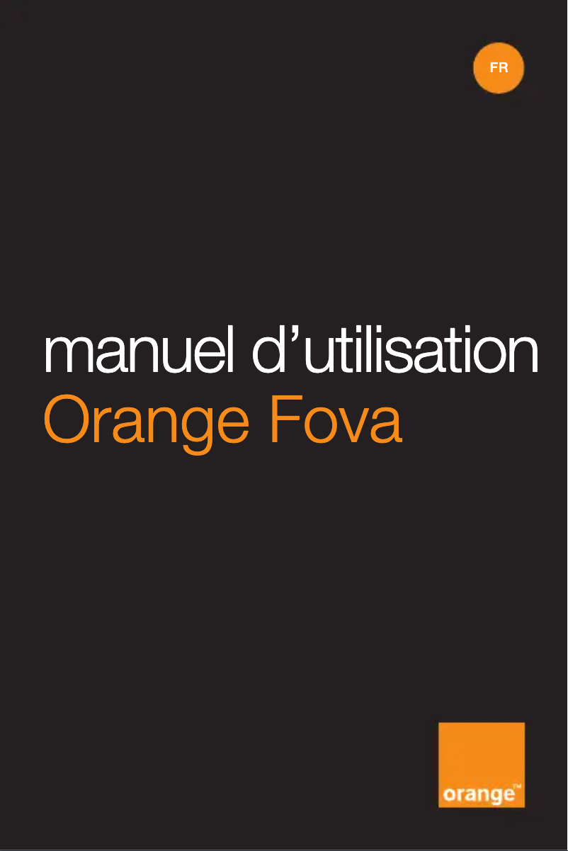 Page 1 of the manual User Manual Orange Fova