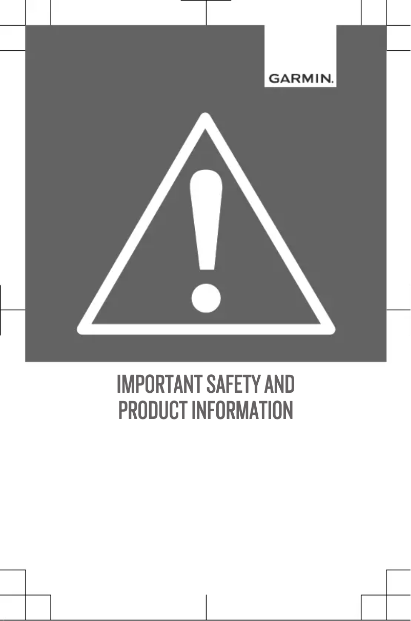 Page 1 de la notice Instructions de sécurité Garmin eTrex 22x