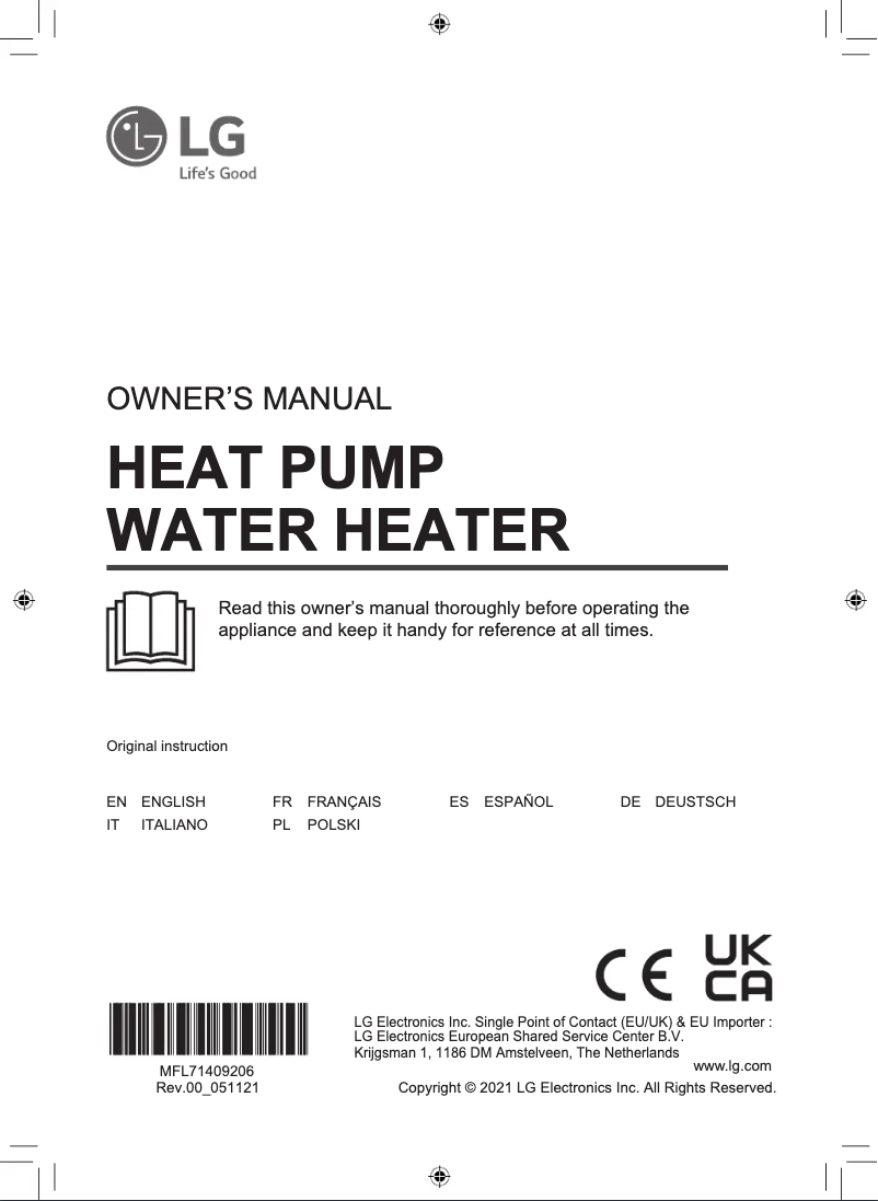 Página 1 del manual Manual de usuario LG WH20S