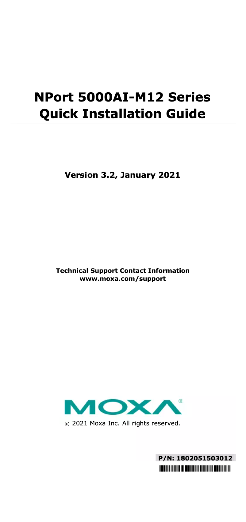 Image de la première page du manuel de l'appareil NPort 5150AI-M12-CT