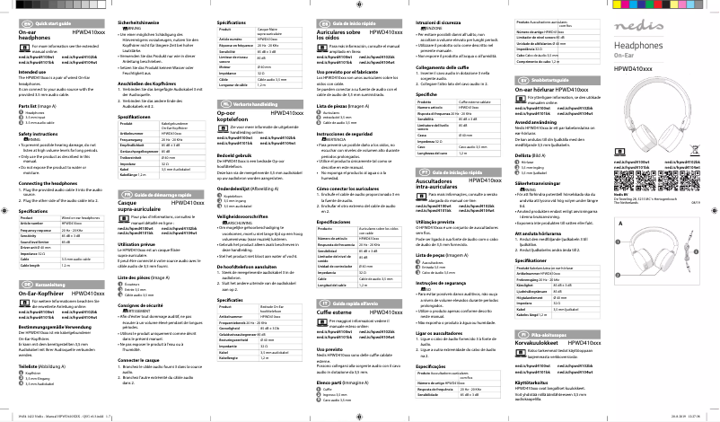 Page n°1 - Manuel utilisateur Nedis HPWD4104WT
