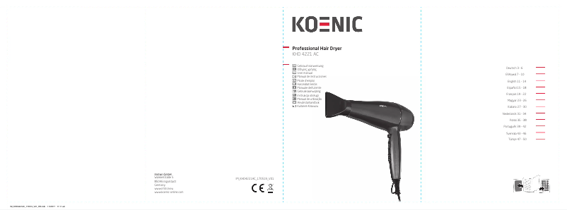 Página 1 del manual Manual de usuario Koenic KHD 4221 AC