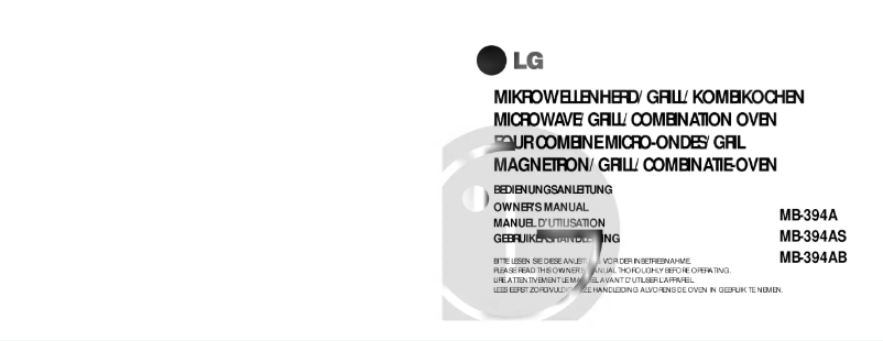 Page 1 de la notice Manuel utilisateur LG MB-394AS