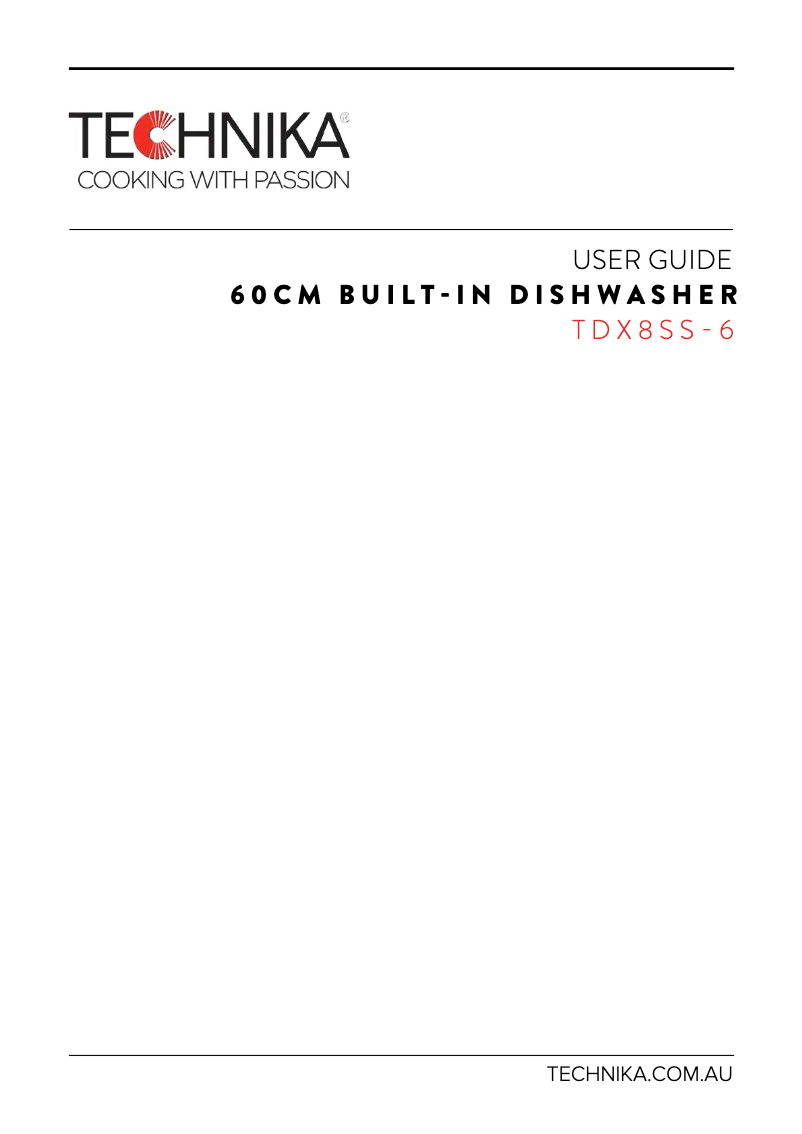 Page 1 de la notice Manuel utilisateur Technika TDX8SS-6