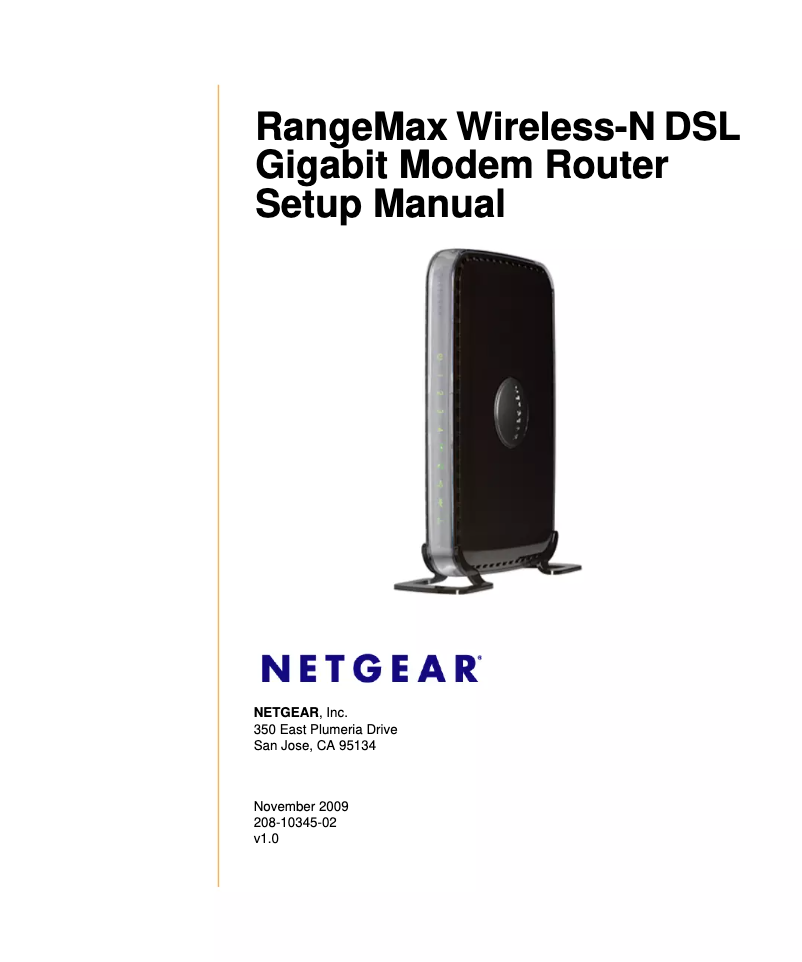 Page 1 de la notice Manuel utilisateur Netgear DGN3500