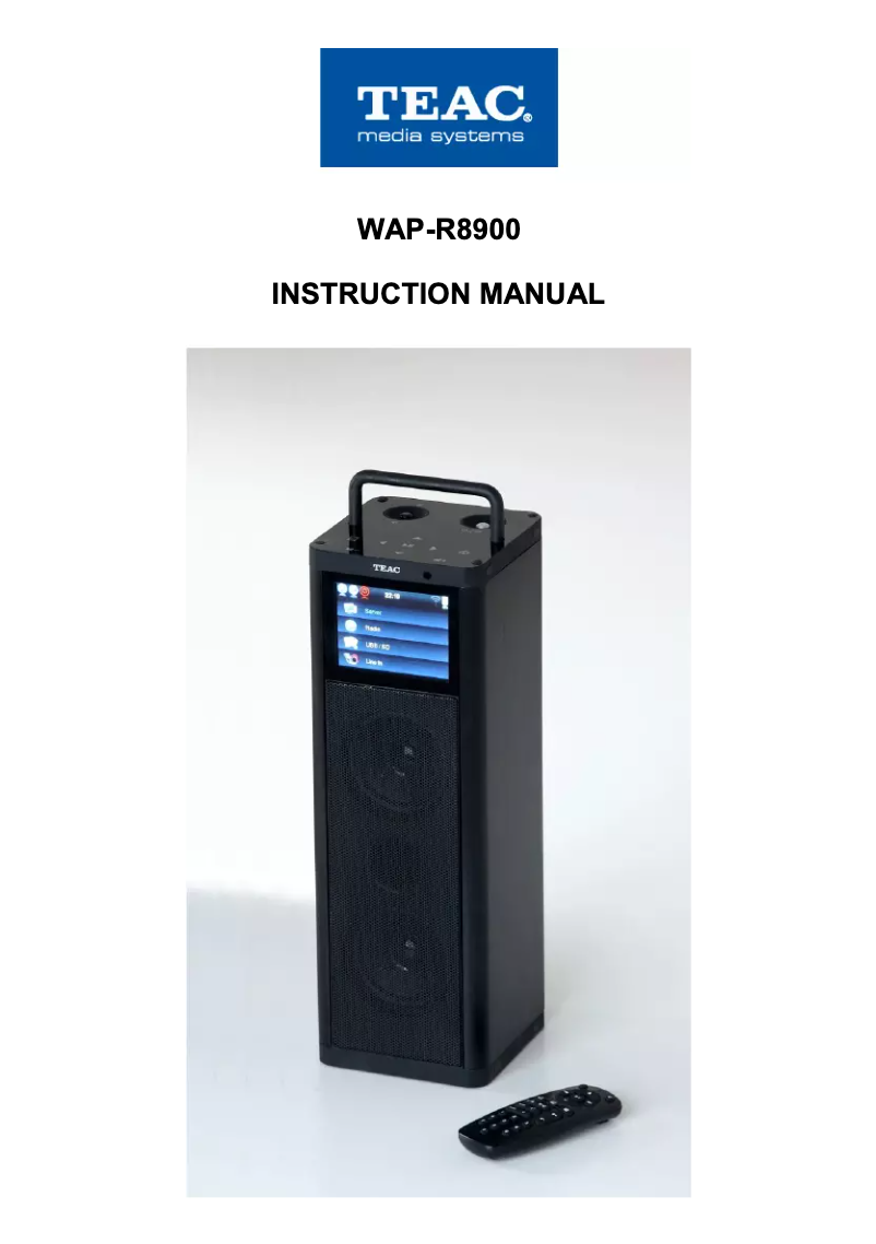 Página 1 del manual Manual de usuario Teac WAP-R8900