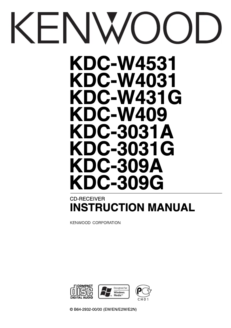 Página 1 del manual Manual de usuario Kenwood KDC-W4031