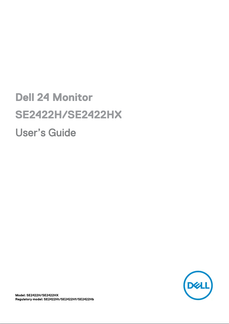 Image de la première page du manuel de l'appareil SE2422HX