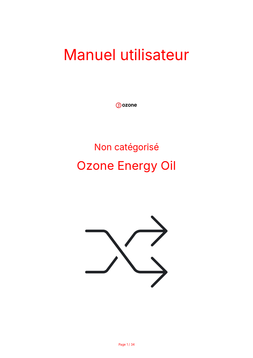 Image de la première page du manuel de l'appareil Energy Oil