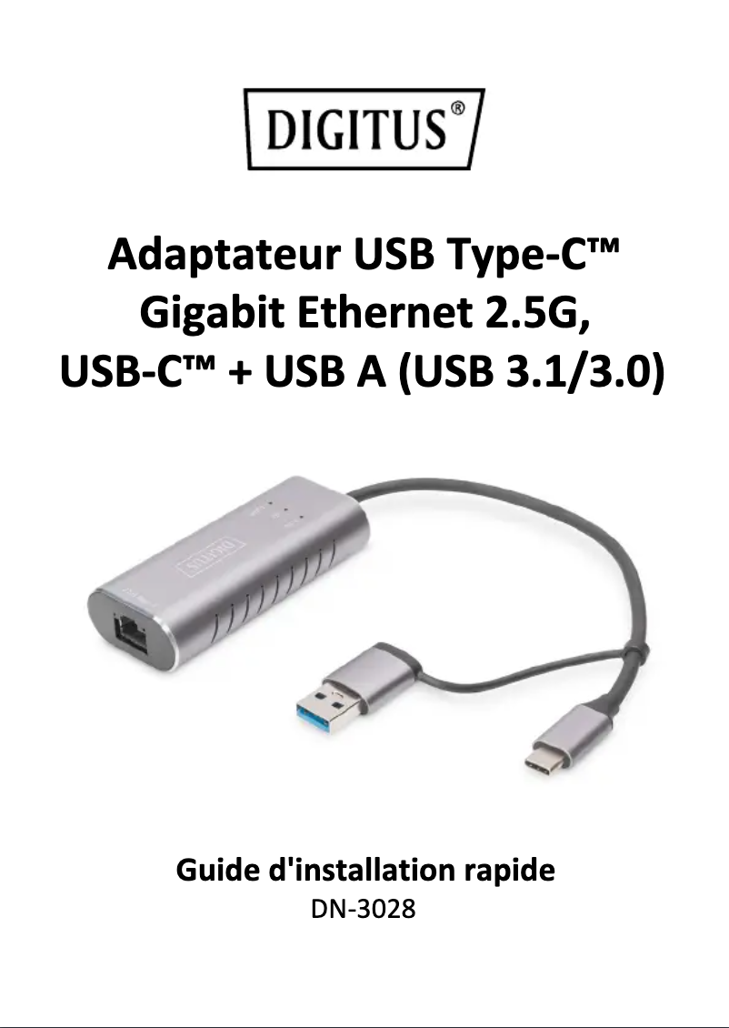 Image de la première page du manuel de l'appareil DN-3028