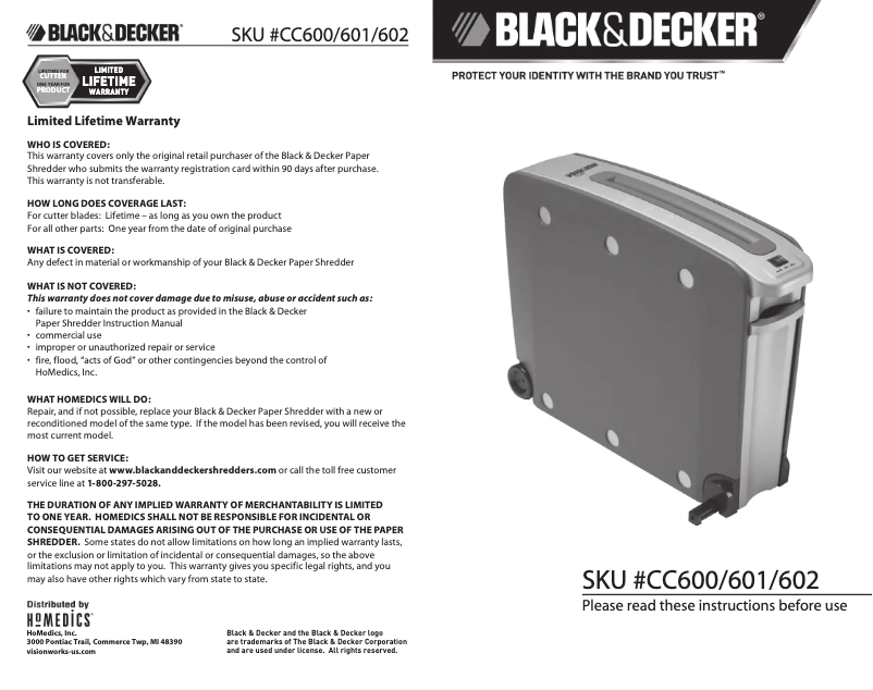 Página 1 del manual Manual de usuario Black & Decker CC602