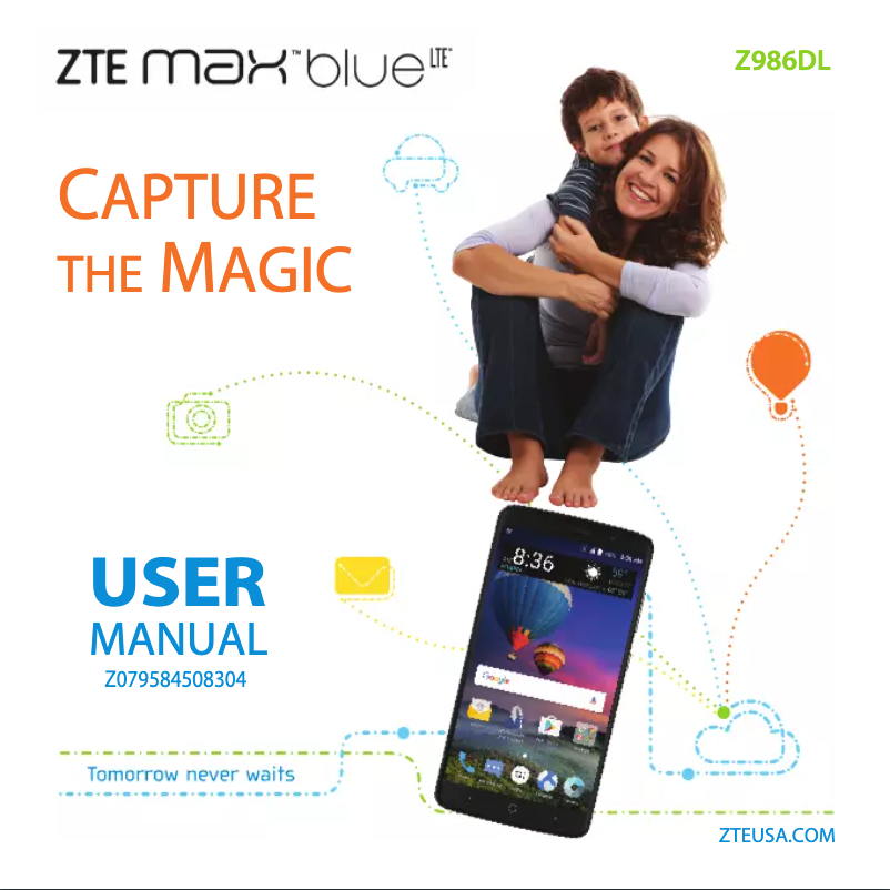 Page 1 de la notice Manuel utilisateur ZTE Max Blue LTE
