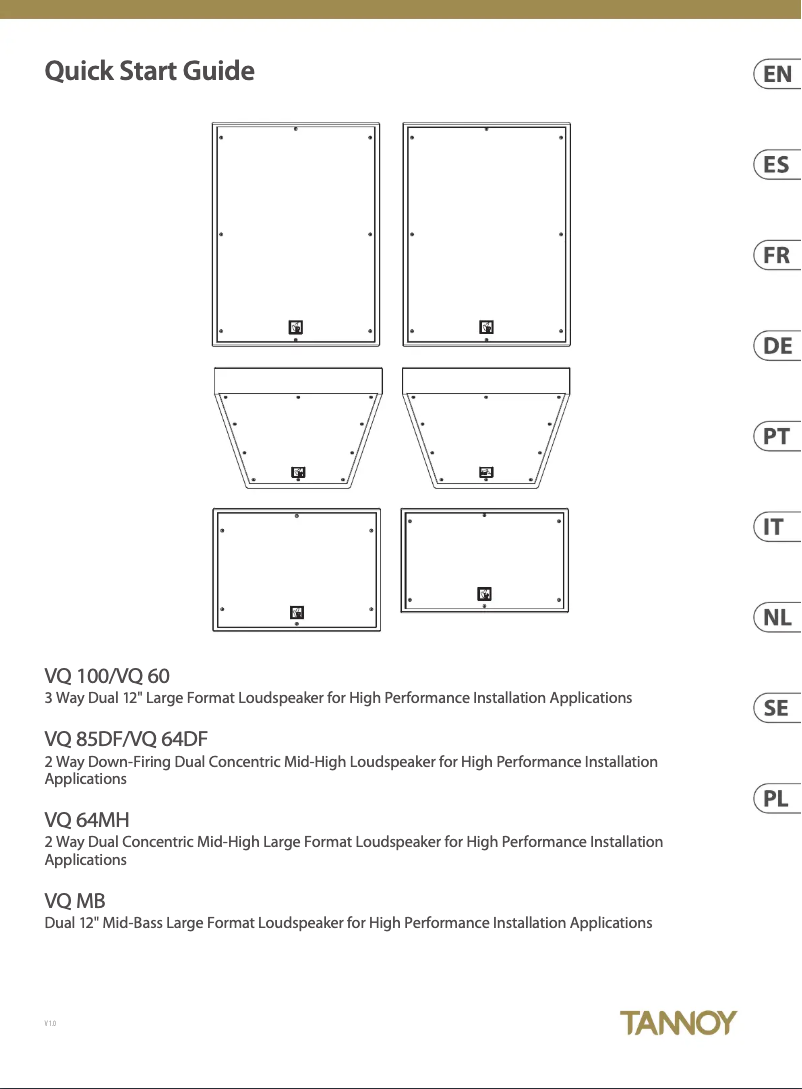 Page 1 de la notice Manuel utilisateur Tannoy VQ 64DF