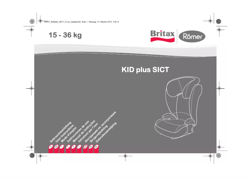 Image de la première page du manuel de l'appareil Kid plus SICT