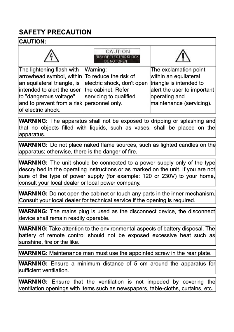 Page 1 de la notice Manuel utilisateur MVision HD-100S